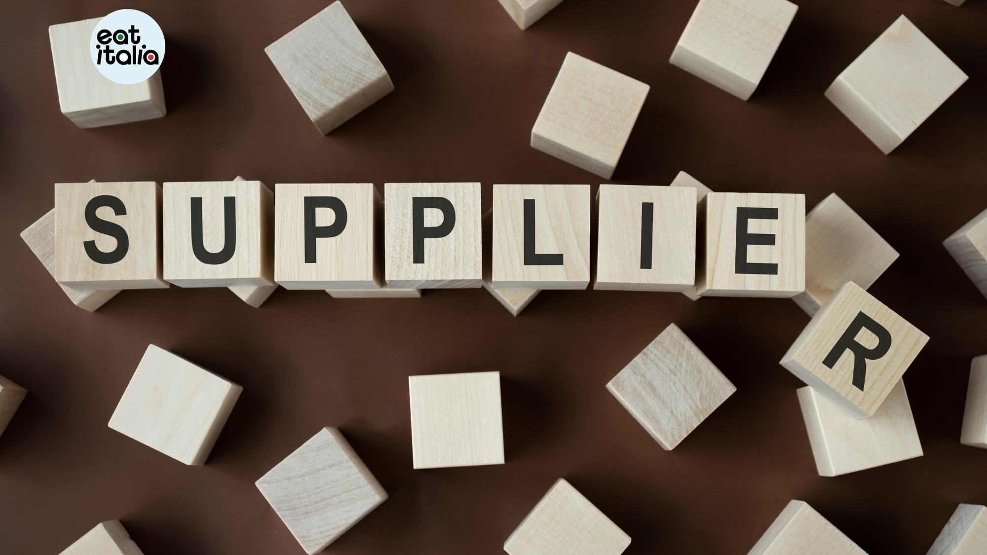 Blocks reading the word supplier